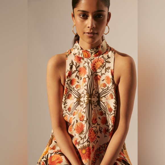 NWT Farm Rio Anthropologie Halter Maxi Dress Size XXS - Picture 2 of 9